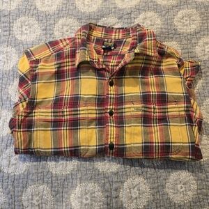 Rugby Ralph Lauren flannel. Large. Yellow and rust color.